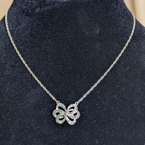 Avon Silver Romantic Ribbons Necklace